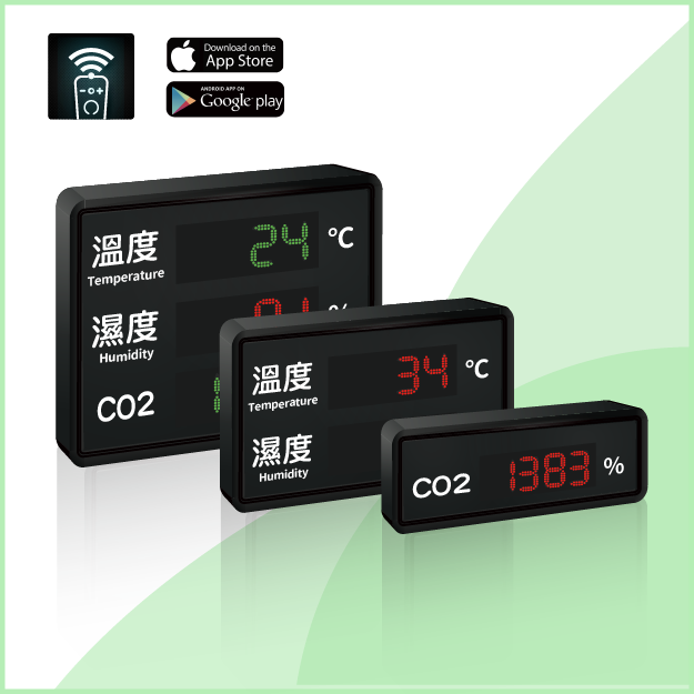 大型溫濕度顯示器/7段顯示器/數字顯示器/7段顯示器/LED顯示器/工業顯示器 / 室內空氣品質看板